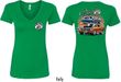 Dodge Blue and Orange Super Bee (Front & Back) Ladies V-neck