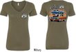 Dodge Blue and Orange Super Bee (Front & Back) Ladies V-neck