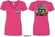 Dodge Blue and Orange Super Bee (Front & Back) Ladies V-neck
