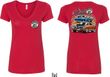 Dodge Blue and Orange Super Bee (Front & Back) Ladies V-neck