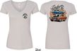 Dodge Blue and Orange Super Bee (Front & Back) Ladies V-neck