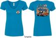 Dodge Blue and Orange Super Bee (Front & Back) Ladies V-neck