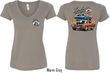 Dodge Blue and Orange Super Bee (Front & Back) Ladies V-neck