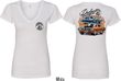 Dodge Blue and Orange Super Bee (Front & Back) Ladies V-neck