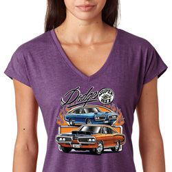 Dodge Blue and Orange Super Bee Ladies Shirts