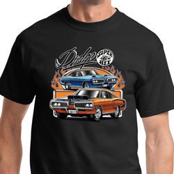 Dodge Blue and Orange Super Bee Mens Shirts