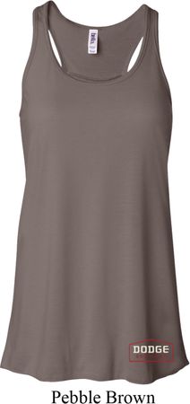 Dodge Brothers Bottom Print Ladies Flowy Racerback Tanktop