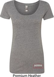 Dodge Brothers Bottom Print Ladies Scoop Neck Shirt Dodge Brothers Bottom Print Ladies Scoop Neck Shirt