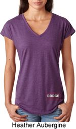 Dodge Brothers Bottom Print Ladies Tri Blend V-Neck Shirt Dodge Brothers Bottom Print Ladies Tri Blend V-Neck Shirt