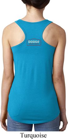 Dodge Brothers Neck Print Ladies Ideal Tank Top