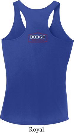 Dodge Brothers Neck Print Ladies Moisture Wicking Racerback Tank Top