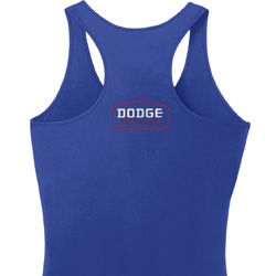 Dodge Brothers Neck Print Ladies Moisture Wicking Racerback Tank Top