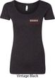 Dodge Brothers Pocket Print Ladies Scoop Neck Shirt