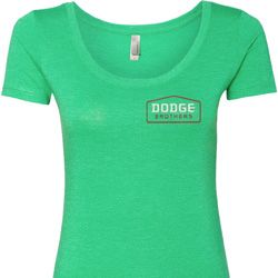 Dodge Brothers Pocket Print Ladies Scoop Neck Shirt Dodge Brothers Pocket Print Ladies Scoop Neck Shirt