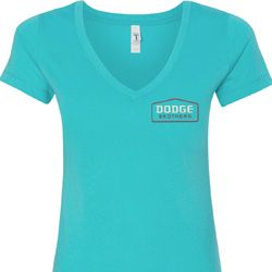Dodge Brothers Pocket Print Ladies V-Neck Shirt Dodge Brothers Pocket Print Ladies V-Neck Shirt