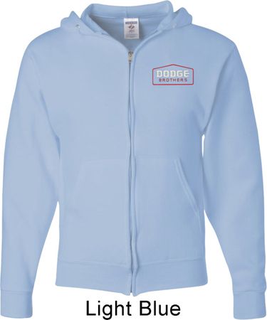 Dodge Brothers Pocket Print Mens Full Zip Hoodie