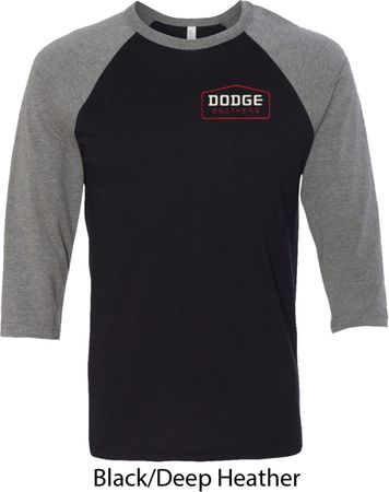 Dodge Brothers Pocket Print Mens Raglan Shirt