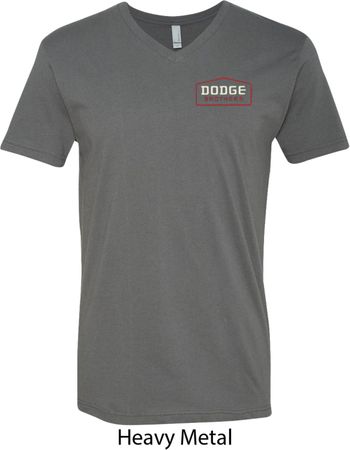 Dodge Brothers Pocket Print Mens V-Neck Shirt