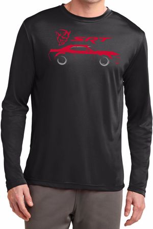 Dodge Challenger SRT Silhouette Dry Wicking Long Sleeve