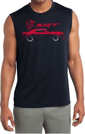 Dodge Challenger SRT Silhouette Dry Wicking Sleeveless Shirt
