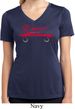 Dodge Challenger SRT Silhouette Ladies Dry Wicking V-neck