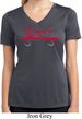 Dodge Challenger SRT Silhouette Ladies Dry Wicking V-neck