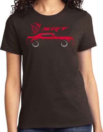 Dodge Challenger SRT Silhouette Ladies T-shirt