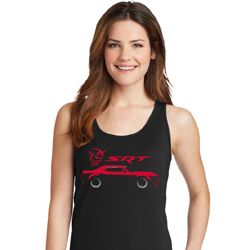 Dodge Challenger SRT Silhouette Ladies Tank Top