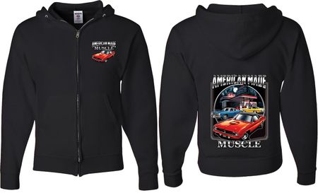 Dodge Chrysler American Made (Front & Back) Full Zip Hoodie