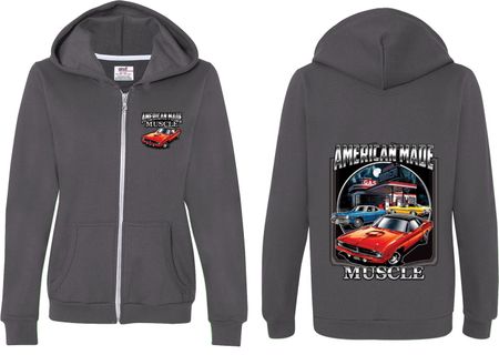 Dodge Chrysler American Made (Front & Back) Ladies Full Zip Hoodie