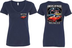 Dodge Chrysler American Made (Front & Back) Ladies V-neck Dodge Chrysler American Made (Front & Back) Ladies V-neck