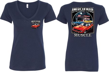Dodge Chrysler American Made (Front & Back) Ladies V-neck