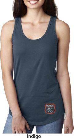 Dodge Garage Bottom Print Ladies Ideal Tank Top