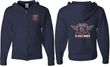 Dodge Garage Hemi (Front & Back) Full Zip Hoodie