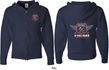 Dodge Garage Hemi (Front & Back) Full Zip Hoodie