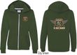 Dodge Garage Hemi (Front & Back) Ladies Full Zip Hoodie