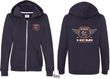 Dodge Garage Hemi (Front & Back) Ladies Full Zip Hoodie