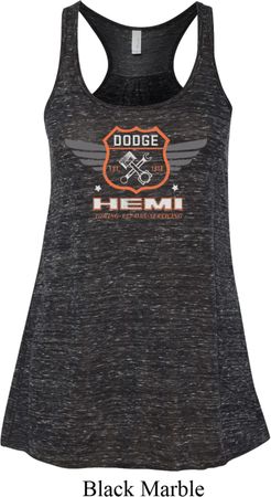 Dodge Garage Hemi Ladies Flowy Racerback Tanktop