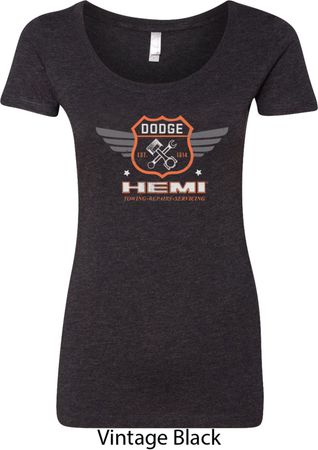 Dodge Garage Hemi Ladies Scoop Neck Shirt