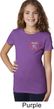 Dodge Garage Pocket Print Girls Purple Shirt