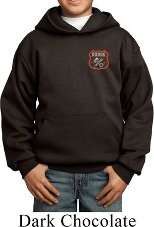 Dodge Garage Pocket Print Kids Hoody