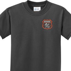 Dodge Garage Pocket Print Kids Shirts