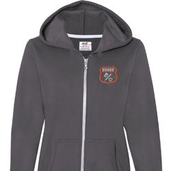 Dodge Garage Pocket Print Ladies Full Zip Hoodie