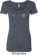 Dodge Garage Pocket Print Ladies Scoop Neck Shirt