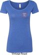Dodge Garage Pocket Print Ladies Scoop Neck Shirt