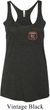 Dodge Garage Pocket Print Ladies Tri Blend Racerback Tank Top