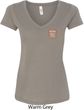 Dodge Garage Pocket Print Ladies V-Neck Shirt
