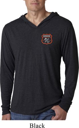 Dodge Garage Pocket Print Lightweight Hoodie Shirt
