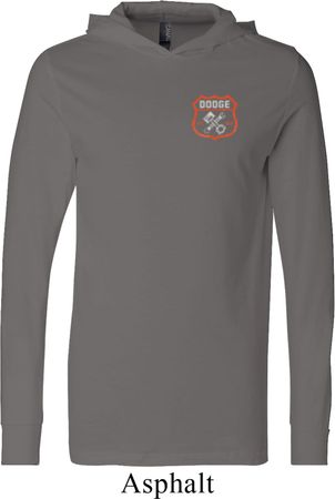 Dodge Garage Pocket Print Lightweight Hoodie Tee