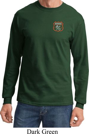 Dodge Garage Pocket Print Long Sleeve Shirt